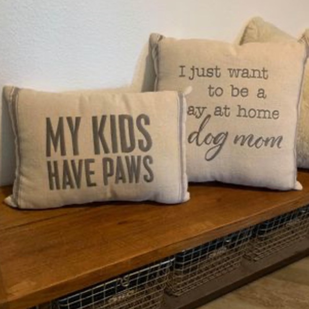 Two Designs by Kathy Cream Throw Pillows